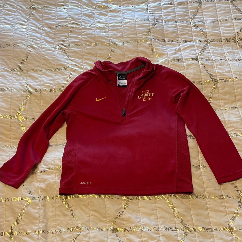 Nike Kids Red Quarter-Zip Jacket